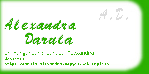 alexandra darula business card